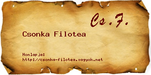 Csonka Filotea névjegykártya